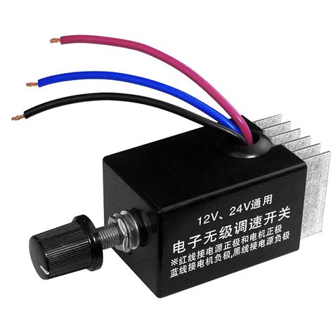 Uniquegoods DC Motor Speed Controller Universal DC 12V 24V 10A