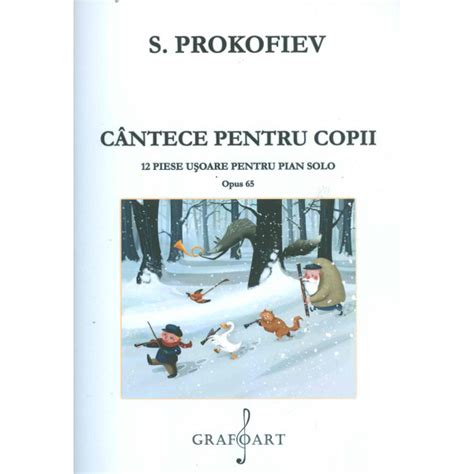 Cantece pentru copii. 12 piese usoare pentru pian solo, opus 65