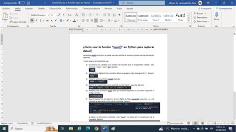 Uso del input para capturar información en python