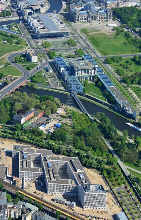 Berlin Moabit Aus Der Vogelperspektive Baustelle F R Den Neubau Des