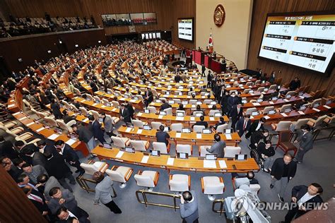 速報 尹大統領弾劾案「否決」の見通し 1人除き与党議員全員が退席 聯合ニュース