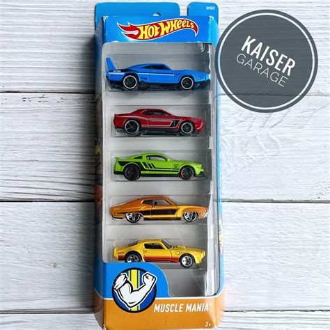 Hot Wheels Muscle Mania Pack Dodge Charger Challenger Ford Mustang