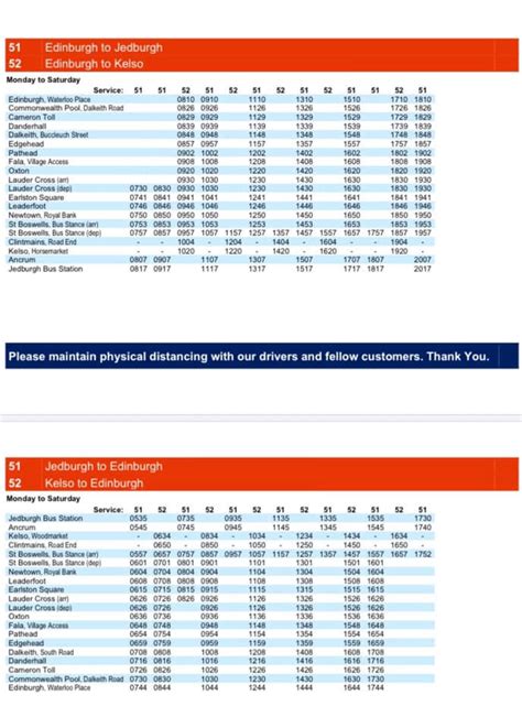 5152 Timetable