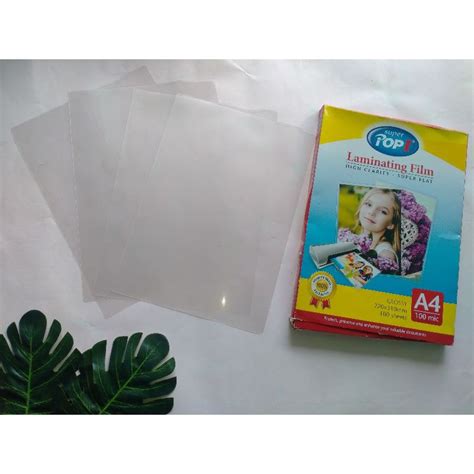 Jual KERTAS PLASTIK LAMINATING GLOSSY A4 Shopee Indonesia