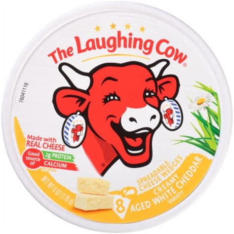 The Laughing Cow® Creamy White Cheddar Spreadable Cheese Wedges 8 Ct