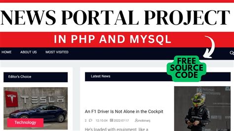 Online News Portal Php Project News Portal Using Php And Mysql