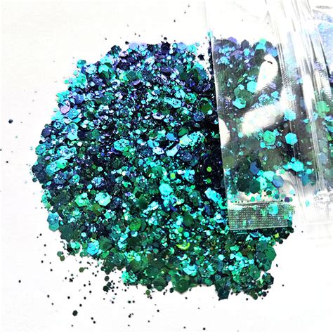 New Custom Solvent Resistant Color Shifting Polyester Chameleon Glitter For Epoxy China