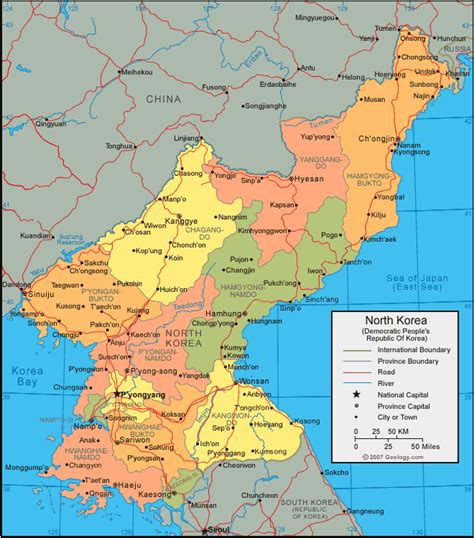 Korea Utara Peta Geografis Korea Utara Geografia Total™