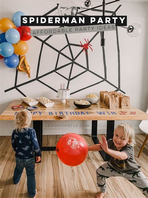 Modern Spiderman Birthday Party Ideas Lemon Thistle