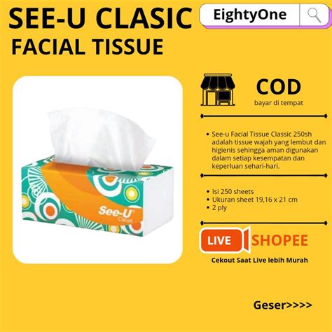 Jual Tissue See U Tisu Classic Sheet Ply Shopee Indonesia