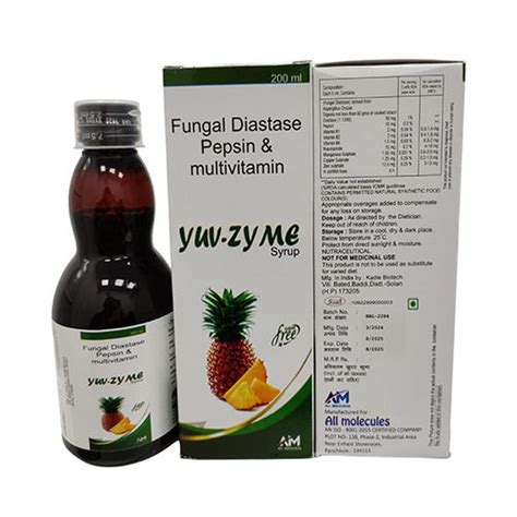 200ml Fungal Diastase Pepsin And Multivitamin Syrup General Medicines