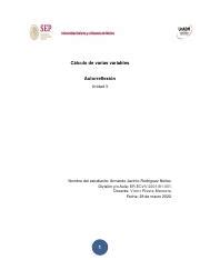 ECVV U3 ATR ARRN pdf Cálculo de varias variables Autorreflexión