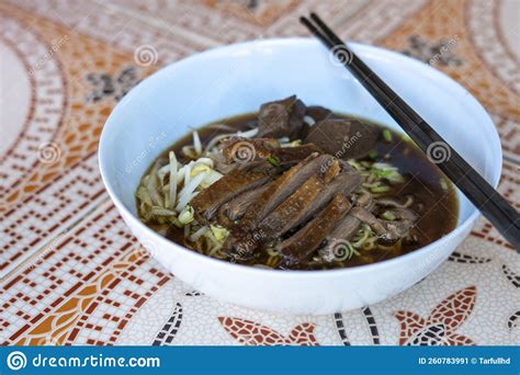 Duck Noodles with Stewed Duck Soup Stock Image - Image of asia ...