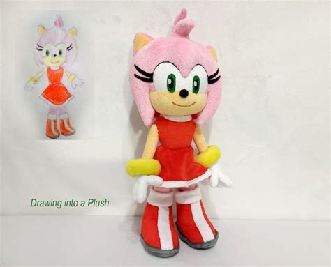 RARE Sanei Sonic The Hedgehog Amy Rose Plush 9 2012 Sega, 45% OFF