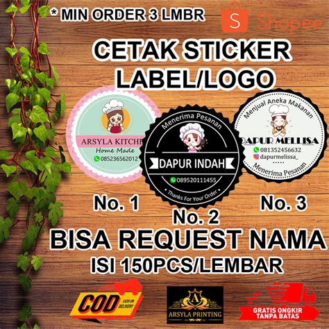 Jual Ap01 Cetak Stiker Label Bahan Chromo Cetak Sticker Logo