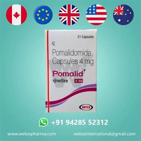 Pomalid Pomalidomide 4 Mg Capsules 28 Tablet At Rs 5500 Bottle