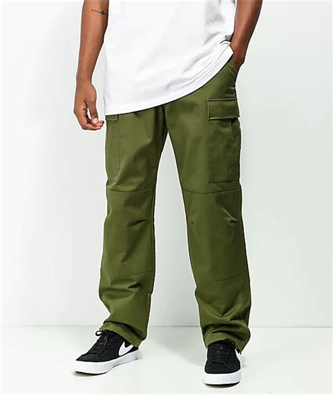 Empyre Loose Fit Olive Cargo Skate Pants