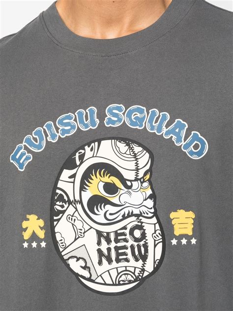 EVISU Daruma Print Long Sleeve T Shirt Farfetch