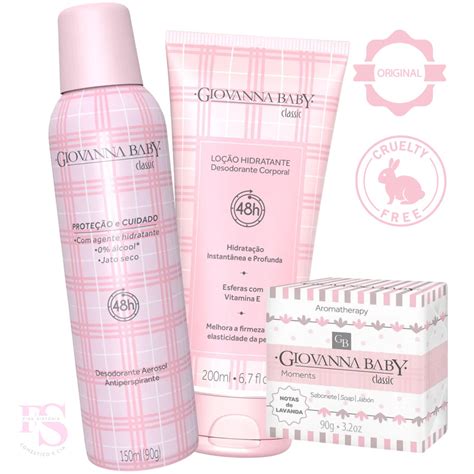 Kit Giovanna Baby Body Splash Classic Loção Hidratante Classic Sabonete