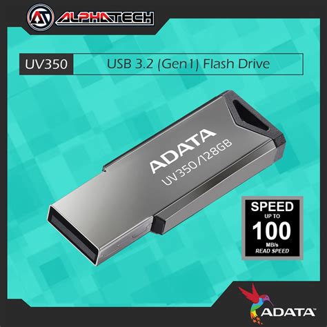 Adata Uv Usb Gen Flash Drive Metal Case Gb Gb Gb