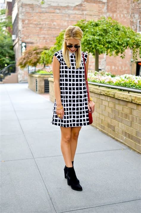 Helllooo September: Black and White Check Dress | Katie's Bliss