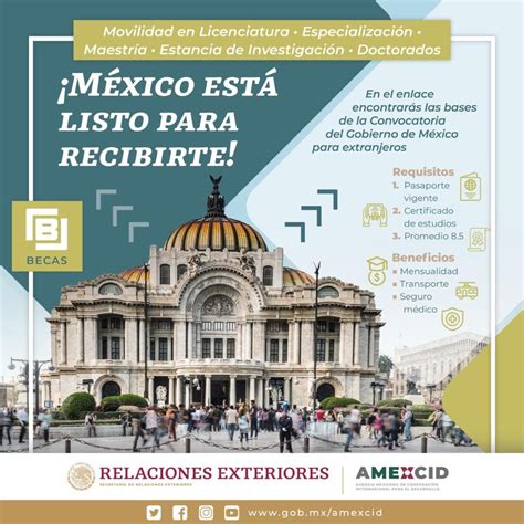 MÉxico Convocatoria De Becas De Excelencia Del Gobierno De MÉxico Para Extranjeros 2022 Indesgua