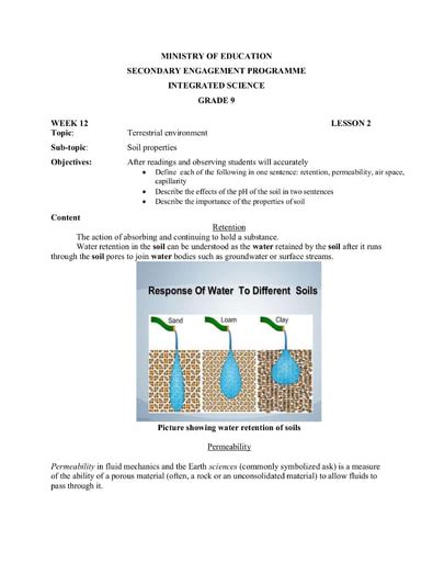 Grade 9 Integrated Science Week 12 Lesson 2