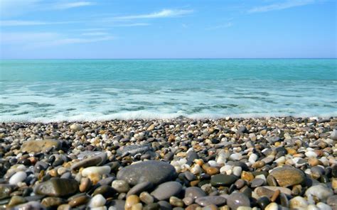 Tapety morze zatoka skała Natura Wybrzeże piasek plaża