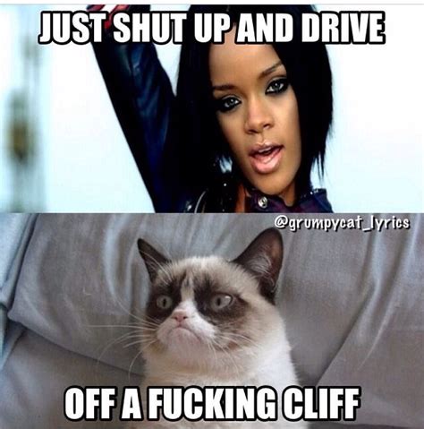 Grumpy Cat Sings Shut Up And Drive By Rihanna