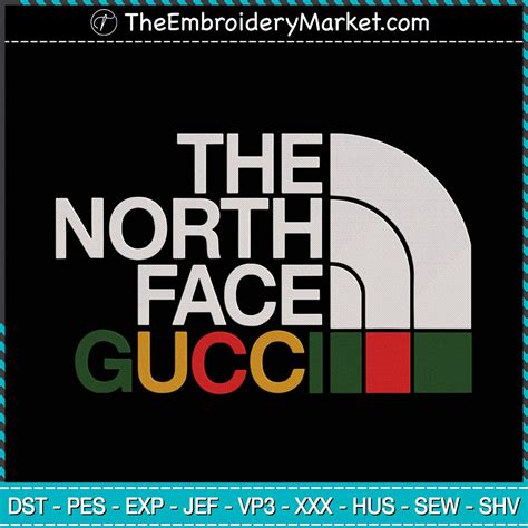 The North Face Gucci Logo Embroidery Designs File, The North Face Gucci ...