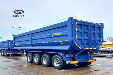 Axles Dump Trailer With Hyva Cylinder Front Hydraulic Lifting System