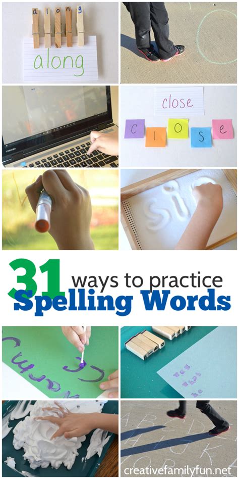 31 Ways To Practice Spelling Words Spelling Fun Practice Spelling