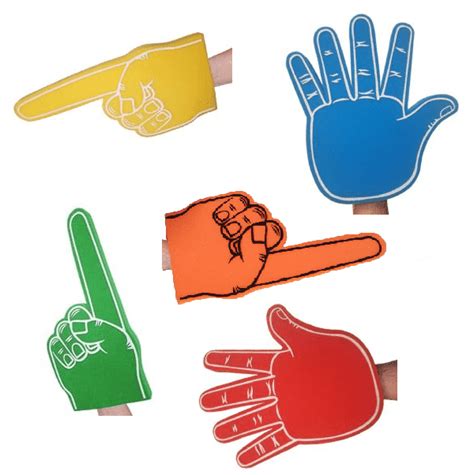 Bulk Buy Novelty Foam Hands Assorted Designs And Colours 45cm