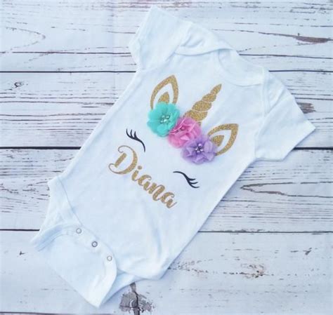 Unicorn Birthday Outfit Unicorn Bodysuit First Birthday Etsy