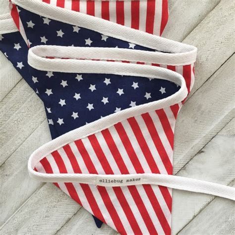 Stars And Stripes Large American Flag Bunting Banner Garland Etsy