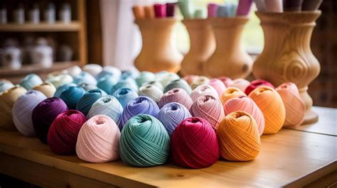 Ai Generated Illustration Of An Array Of Colorful Yarn Skeins In A