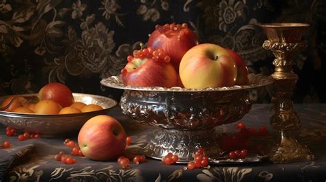 Premium Photo Renaissance Painting Of A Pomegranate In A Venetian Banquet