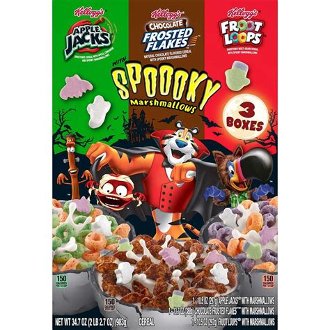 Edición 3 cajas cereales Halloween Spoooky Frosted Flakes With