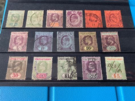 Straits Settlements King Edward Vii Stamps Complete Set Hobbies