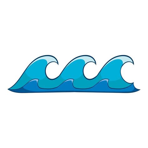 Small waves icon, cartoon style 14644318 Vector Art at Vecteezy