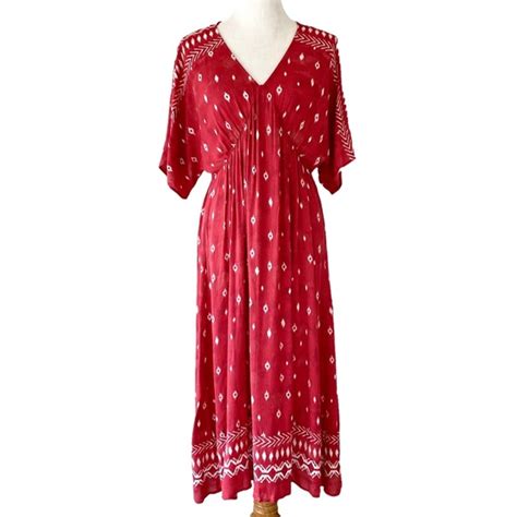 Knox Rose Dresses Knox Rose Red Strawberry Jam Boho Style Dress