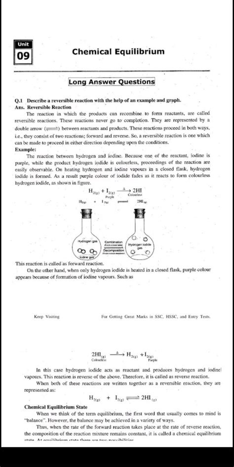 Reversible Reaction Examples