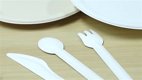 Pfas Free Sugarcane Bagasse Pulp Cutlery Sets Compostable Cutlery