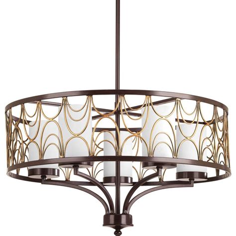 Progress Lighting Cirrine Collection Light Antique Bronze Chandelier