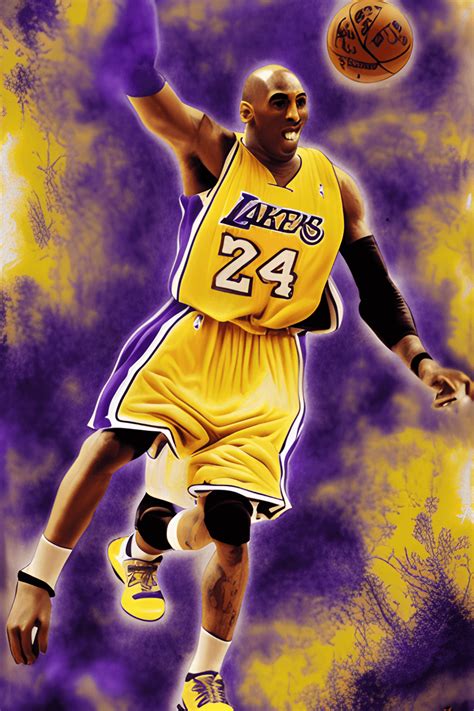 Kobe Bryant Artistic Distorted Poster · Creative Fabrica