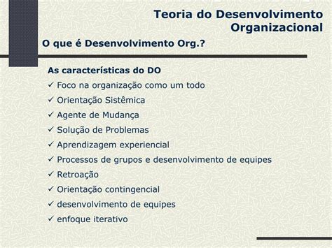 Ppt Teoria Do Desenvolvimento Organizacional Powerpoint Presentation