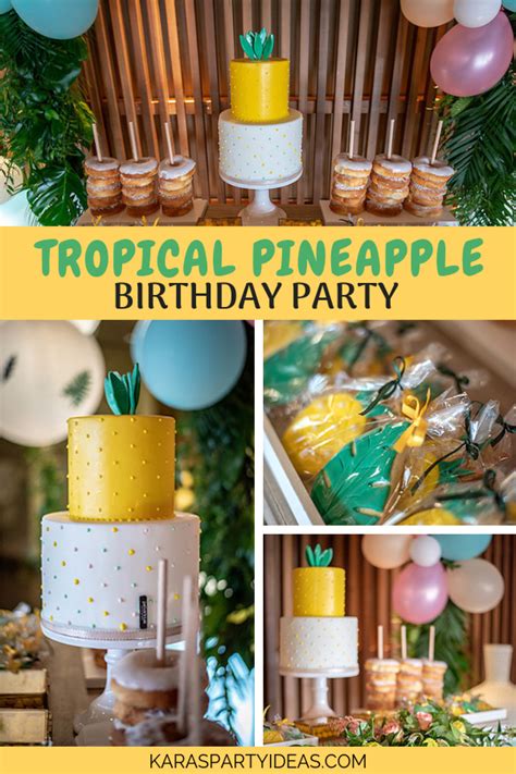 Karas Party Ideas Tropical Pineapple Birthday Party Karas Party Ideas