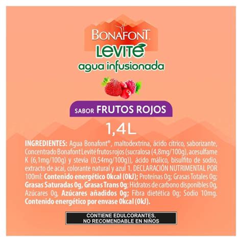 Agua Infusionada Bonafont Levite Frutos Rojos L Bodega Aurrera