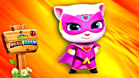 Talking Tom Hero Dash Angela Gameplay Android Lilu Youtube