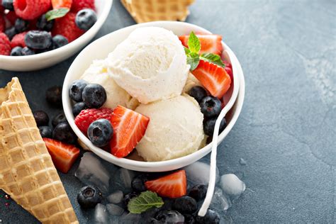 Fondos De Pantalla Comida Fruta Fresas Helado Desayuno Bayas